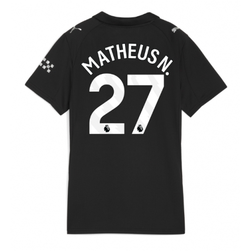 Billige Fotballdrakt Manchester City Matheus Nunes #27 Replika Bortedrakt Dame 2025-26 Kortermet Billige Fotballdrakt Manchester City Matheus Nunes #27 Replika Bortedrakt Dame 2025-26 Kortermet